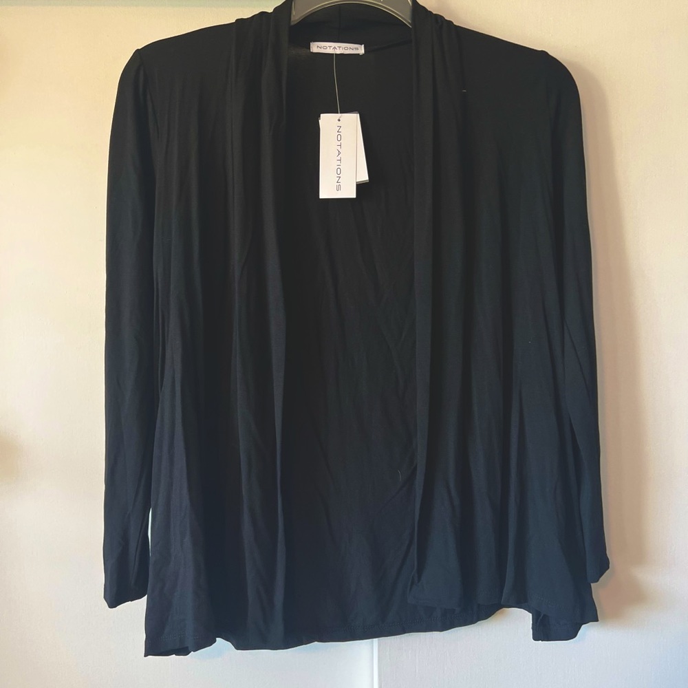 Notations Lightweight Black Cardigan